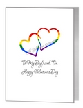 valentine card - joined rainbow hearts