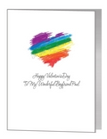 valentine card - crayon rainbow heart