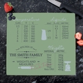 personalised conversions glass chopping board