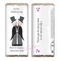 cartoon wedding chocolate bar - mr & mr