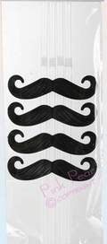 moustache straws (pack of 4)
