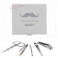 personalised moustache manicure set 