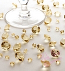 table crystals - gold