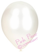 pearlised balloons - white