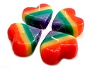 rainbow heart candles