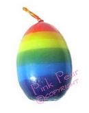 rainbow egg candle