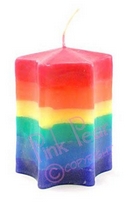 rainbow star candle