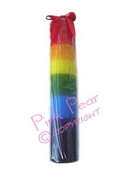rainbow chunky tapered candle
