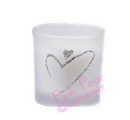 glitter heart candle