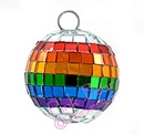 mini rainbow glitter ball