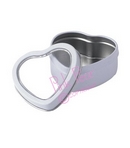 heart favour tin - white