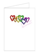 rainbow hearts card