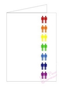 block rainbow men card