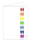 block rainbow women card