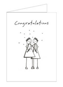 two brides card