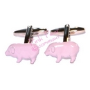 pink pig cufflinks