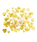 gold confetti hearts
