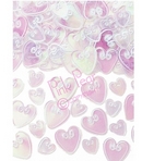 iridescent pearlescent confetti hearts