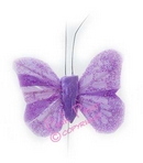 feather glitter butterfly - purple