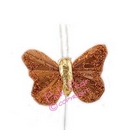 feather glitter butterfly - copper