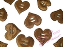 satin heart - chocolate brown