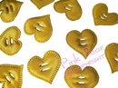 satin heart - antique gold