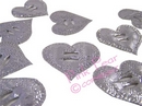 satin heart - silver