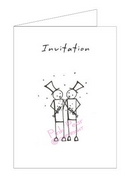top hat grooms invitation (pack of 6)