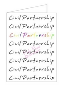 rainbow civil partnership invitation (pack of 6)