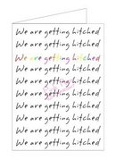 rainbow getting hitched invitation (pack of 6)
