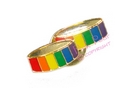 rainbow wedding rings lapel pin