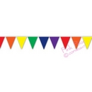 solid rainbow pennant banner
