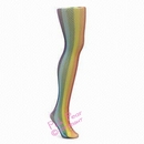 rainbow pride fishnet tights
