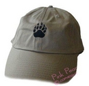 cap with bear paw motif