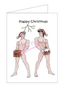 gay santa xmas card