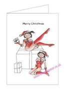lesbian santa xmas card