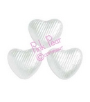 foil hearts - white