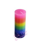 rainbow pillar candle