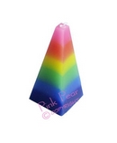 rainbow pyramid candle
