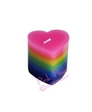 rainbow heart candle
