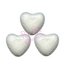 foil hearts - ivory