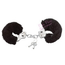 black furry handcuffs