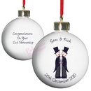 civil partnership bauble - gay couple