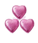 foil hearts - pink