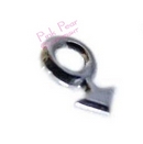 silver gay symbol nose stud
