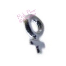 silver lesbian symbol nose stud