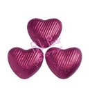 foil hearts - claret