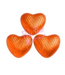 foil hearts - tangerine