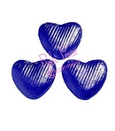 foil hearts - royal blue