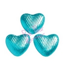 foil hearts - turquoise